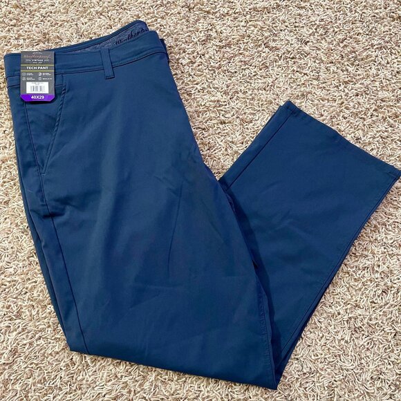 Weatherproof Vintage Men’s Excursion Tech Pants Blue, Size 40x29 (New) - Picture 10 of 14